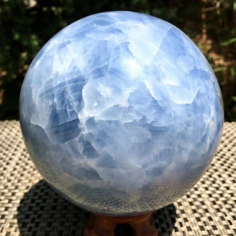 Natural Blue Celestite Sphere Quartz Crystal Ball Healing