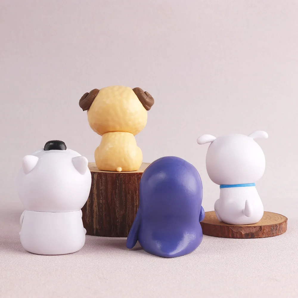 4 قطعة/المجموعة أنيمي تلوين شين تشان عمل الشكل الحيوان الصليب خلع الملابس سلسلة البطريق التماثيل سيارة الديكور دمية نموذج الاطفال اللعب