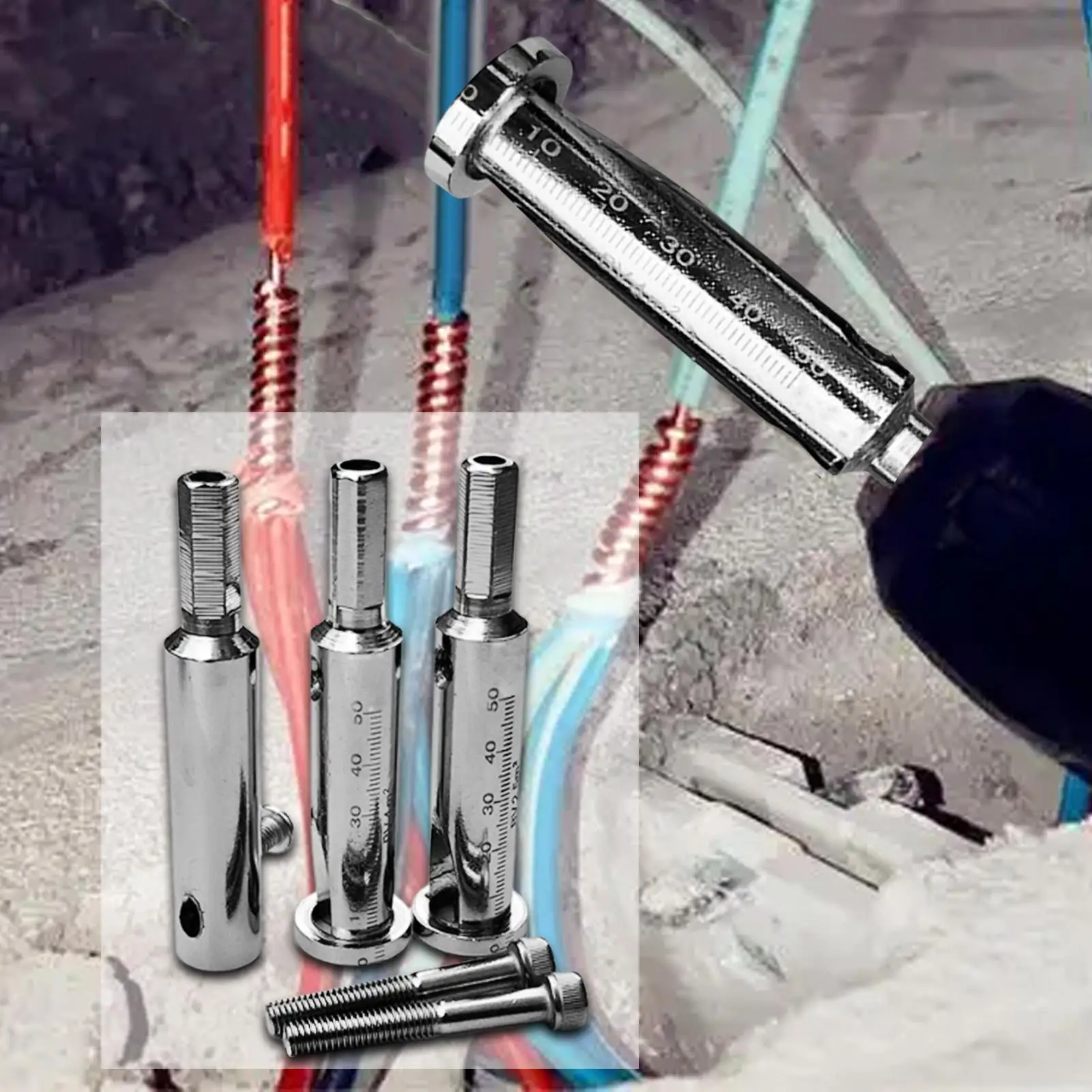 

2x Wire Twisting Tool Portable Versatile Steel Efficient Sturdy for Power Drill Easy to Use with Extension Rod and 2 Screw