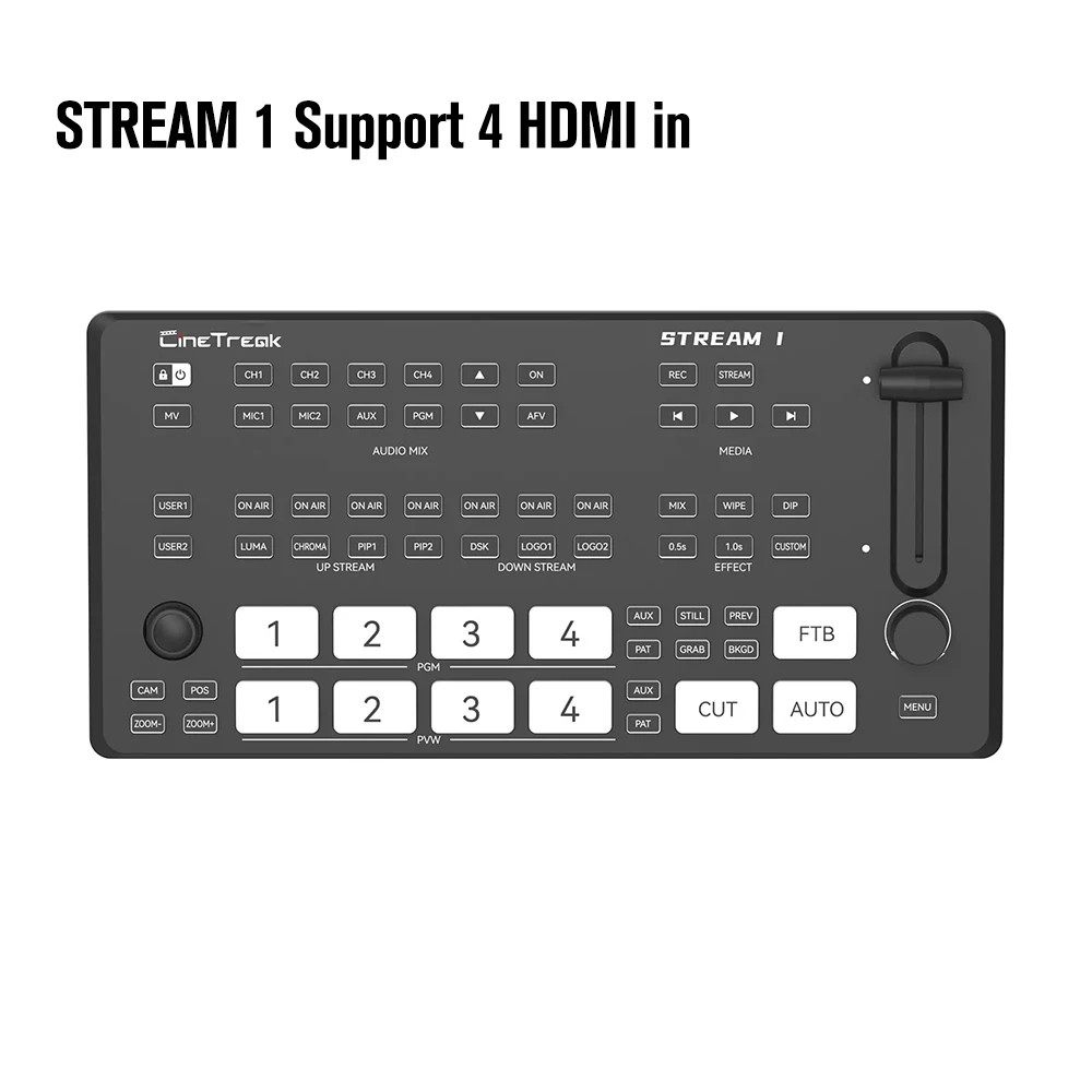 (DO البرازيل) ما قبل البيع Cinetreak Stream 1 1S SH Video Mixer Switcher Multi Video Switch Controller Switchboard للبث المباشر