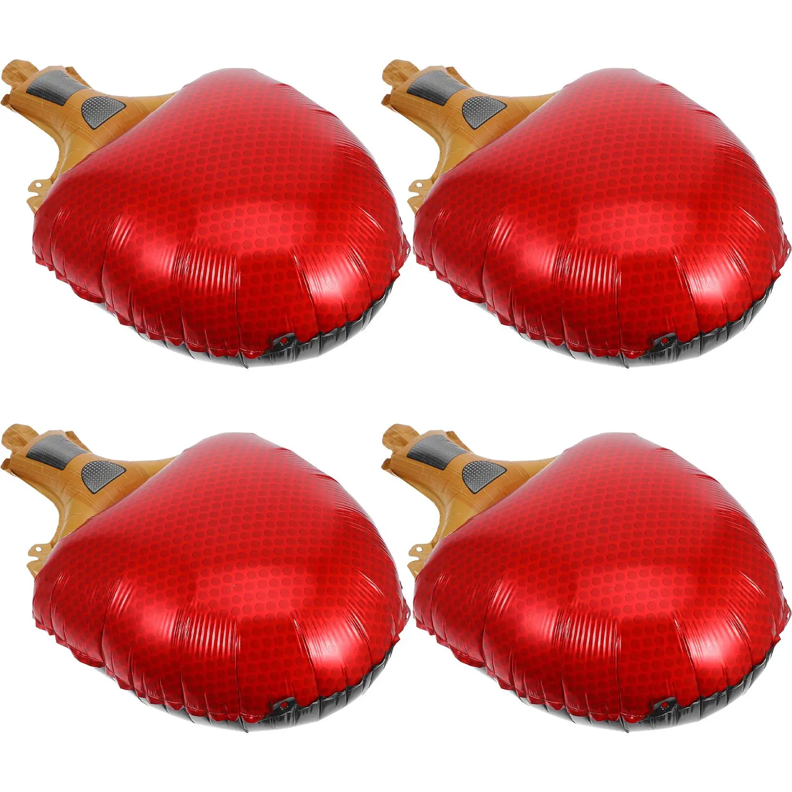 

4 Pcs Table Tennis Racket Balloons Green Aluminum Film Party Decorations Volleyball Opening Supplies