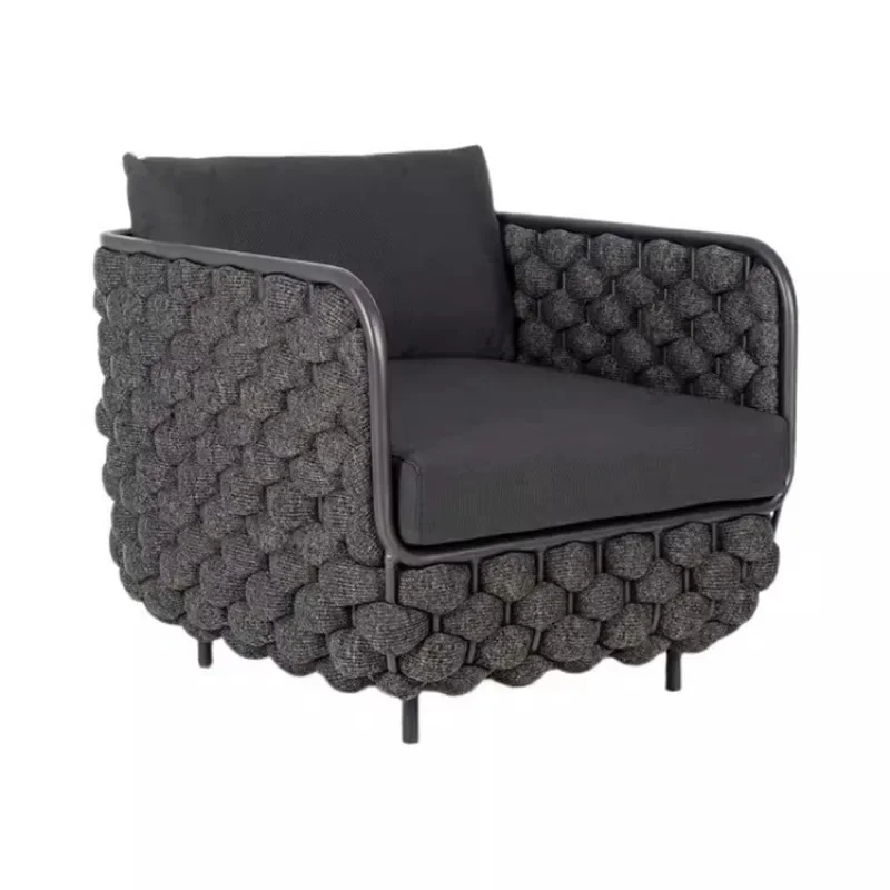 Outdoor sofa courtyard combination hotel villa terrace outdoor sun protection waterproof sun room rattan chair furniture