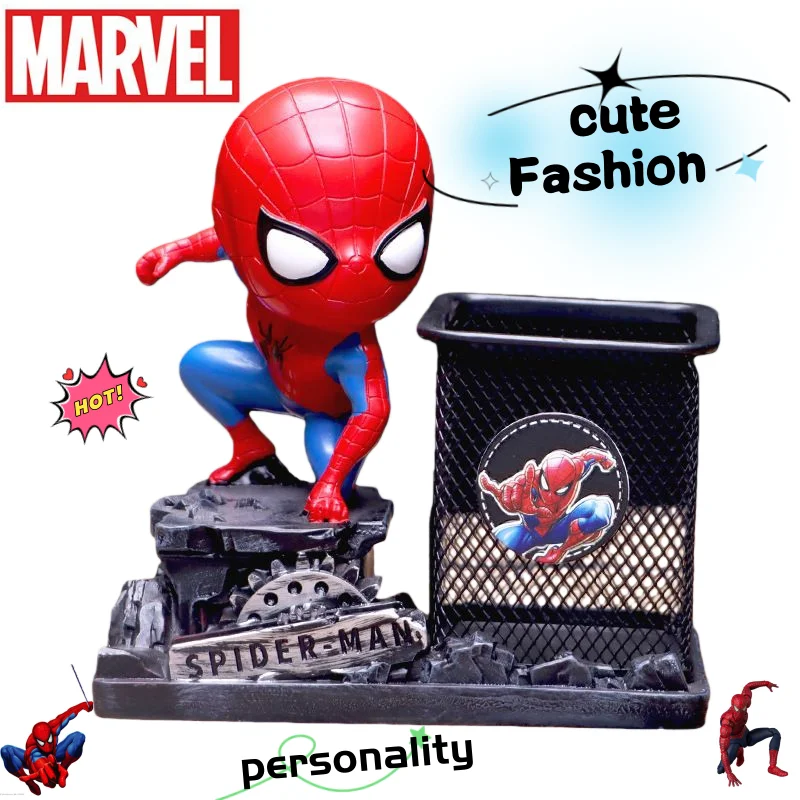 

Spiderman Pen Holder Cute and Stylish Desk Organizer for Boys and Girls, Large Capacity Storage Box, Birthday Gift for Friends