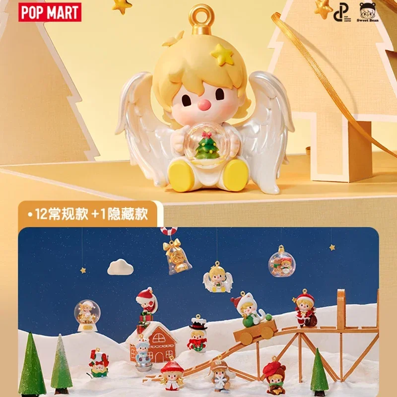 

POP MART Sweet Bean, эксклюзивная праздничная серия, милая аниме-фигурка, глухая коробка, орнамент, подарочная игрушка, кукла для коллекционеров