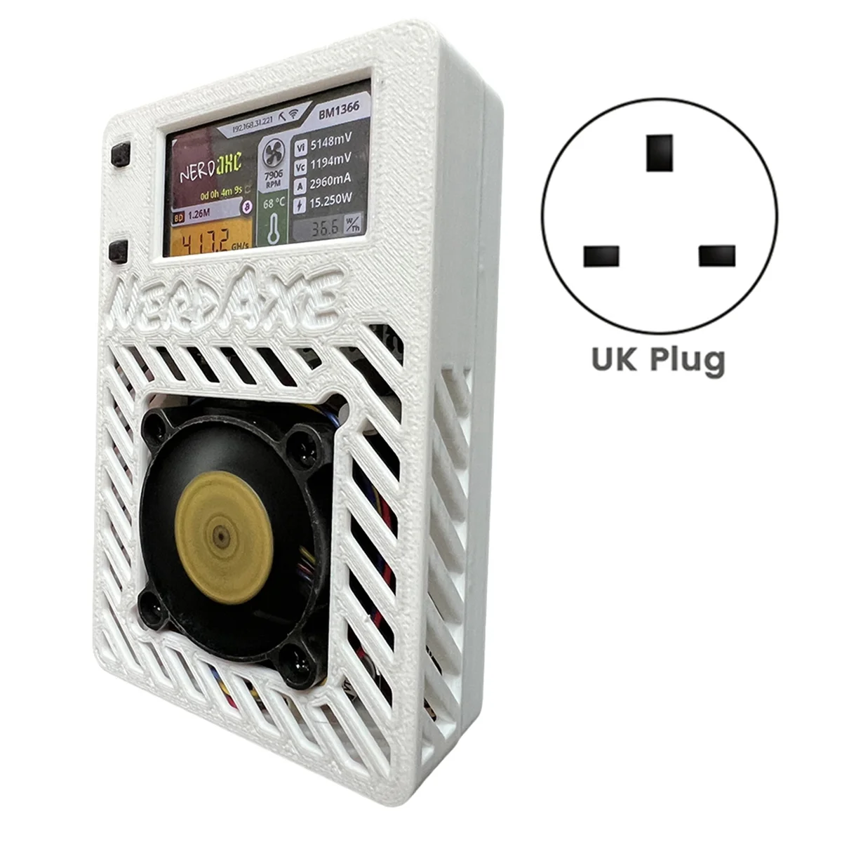 NerdAxe Miner Nerdminer 500Gh/S S19XP BM1366 ASIC Bitcoin Mini Miner Лотерейный майнер UK PLUG