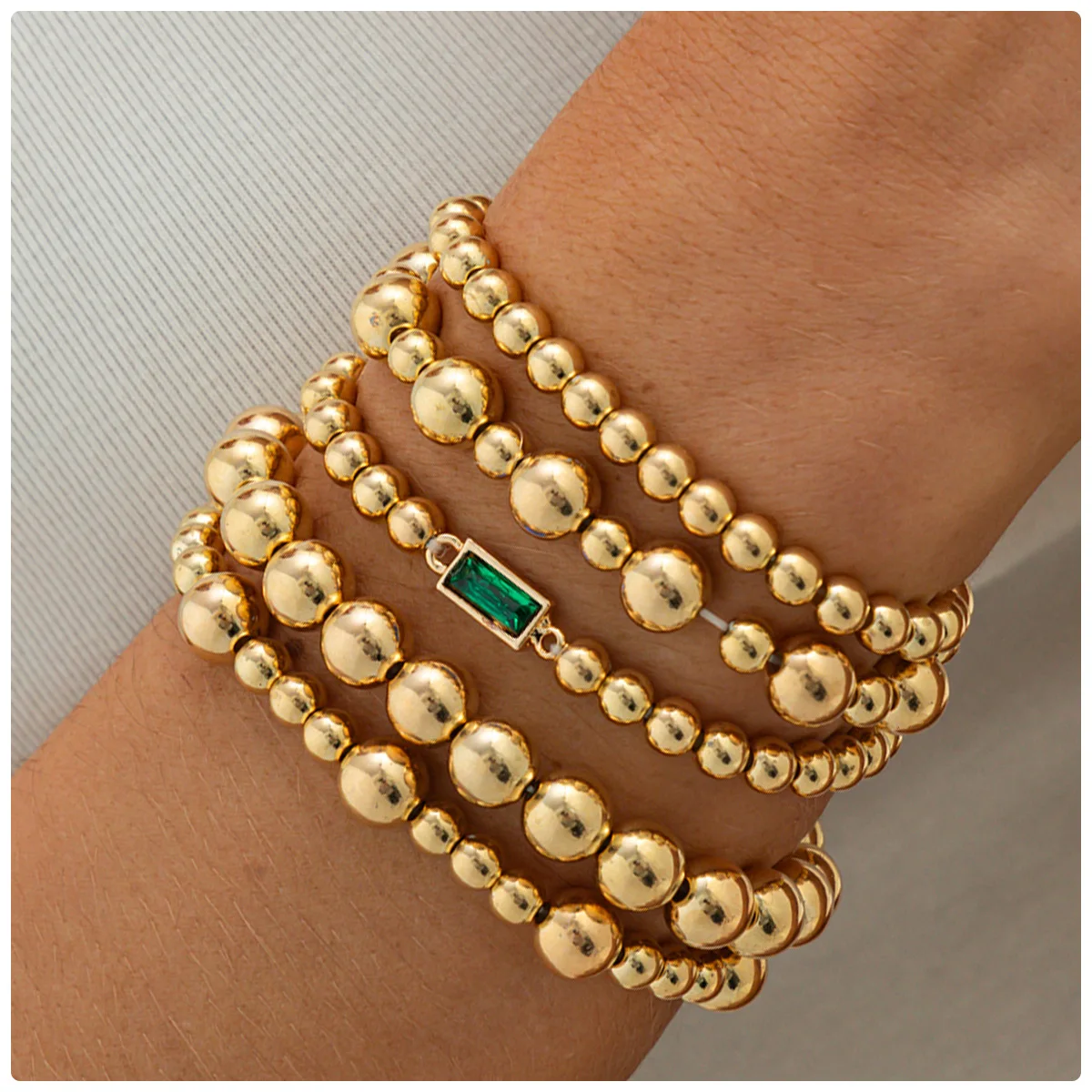 Bracelet Micro Pave Acrylic Rhinestone Stackable Trendy Design for Women Party Travel Lightweight Anti Tarnish Rose Gold