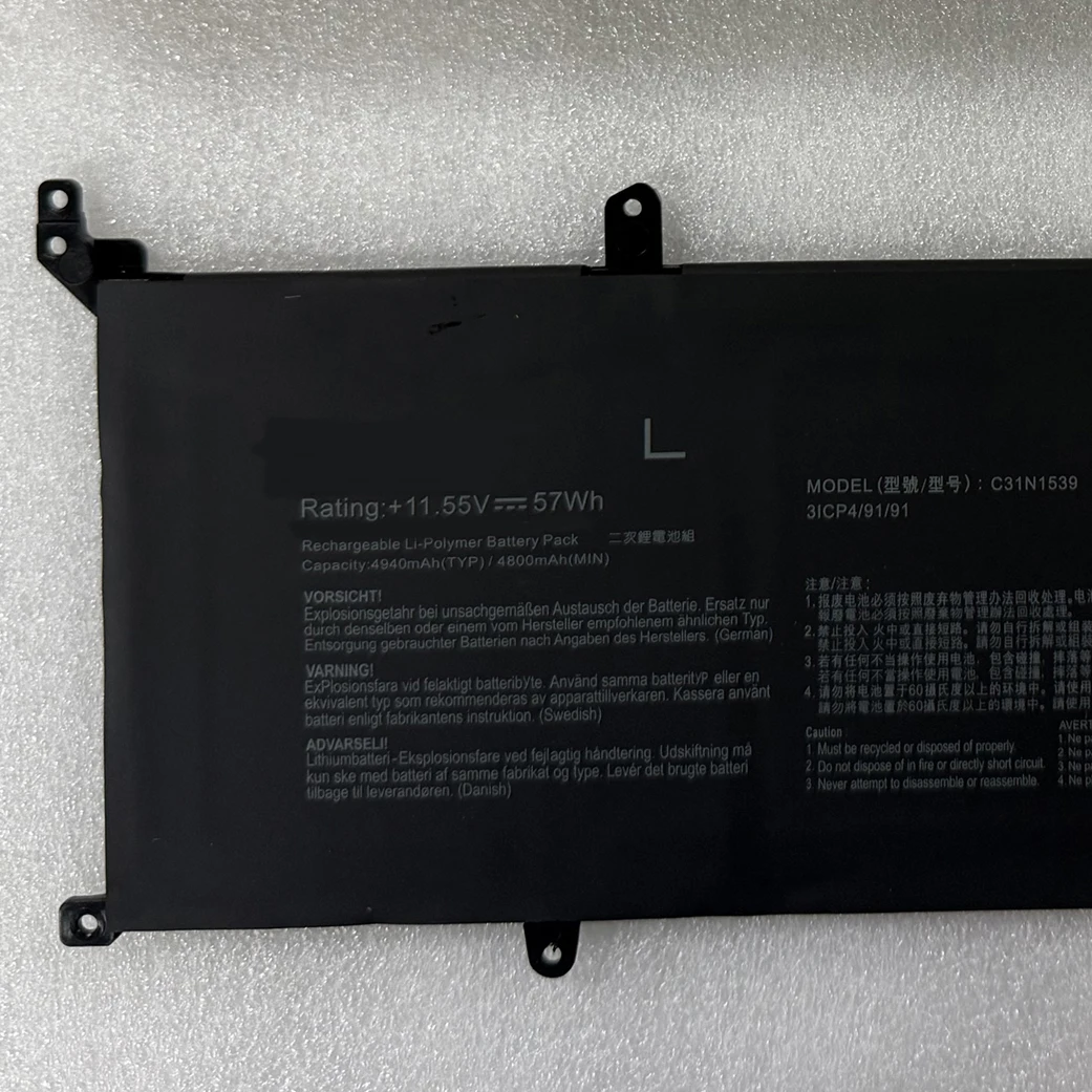 CP Laptop Battery C31PN9H 0B200-01180200 C31N1539 11.55V/57Wh /4940mAh For ZenBook UX305UA UX305UAB UX306U Series Notebook