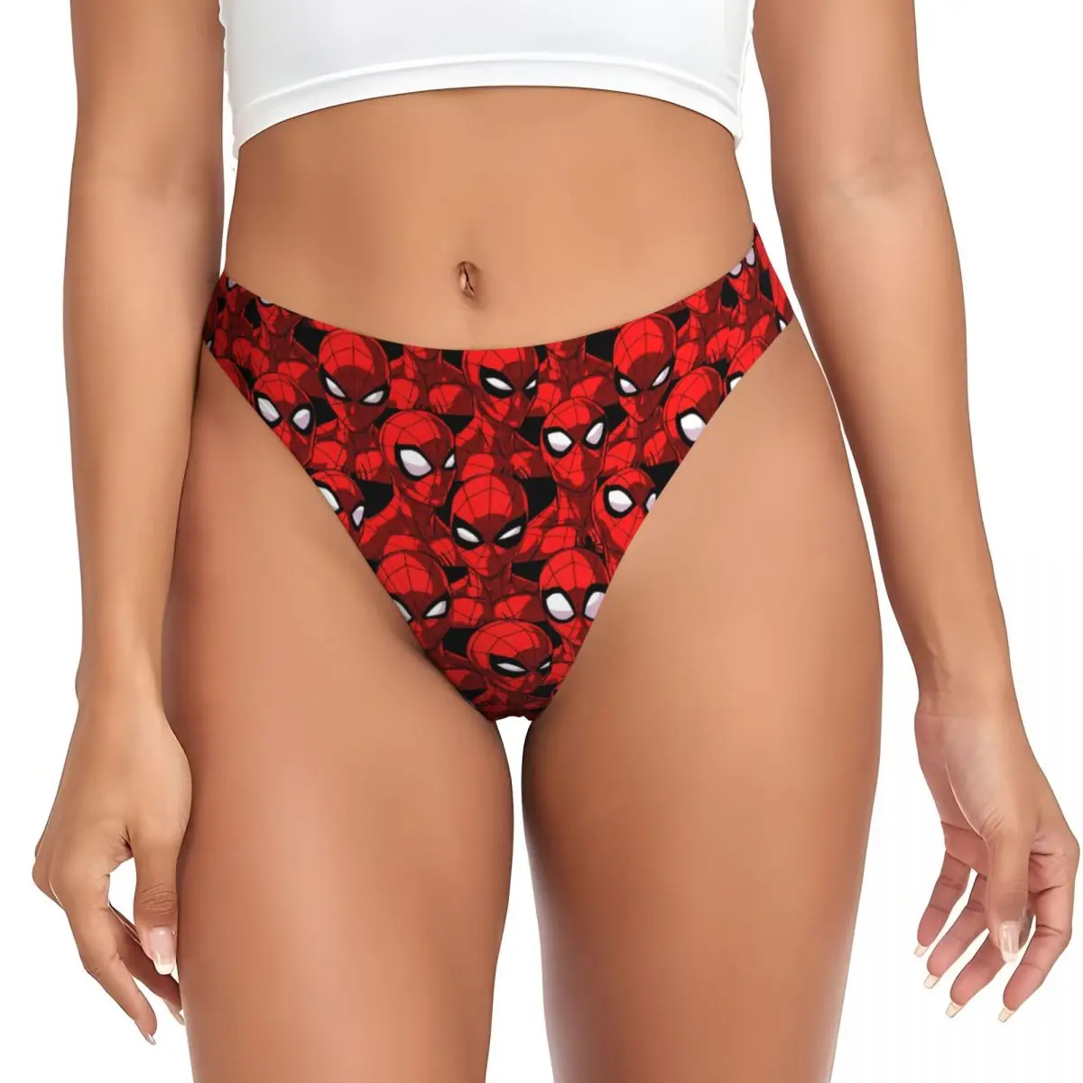 

Custom Spiders G-string Panties Women's Breathable Spider Man Thong Underwear