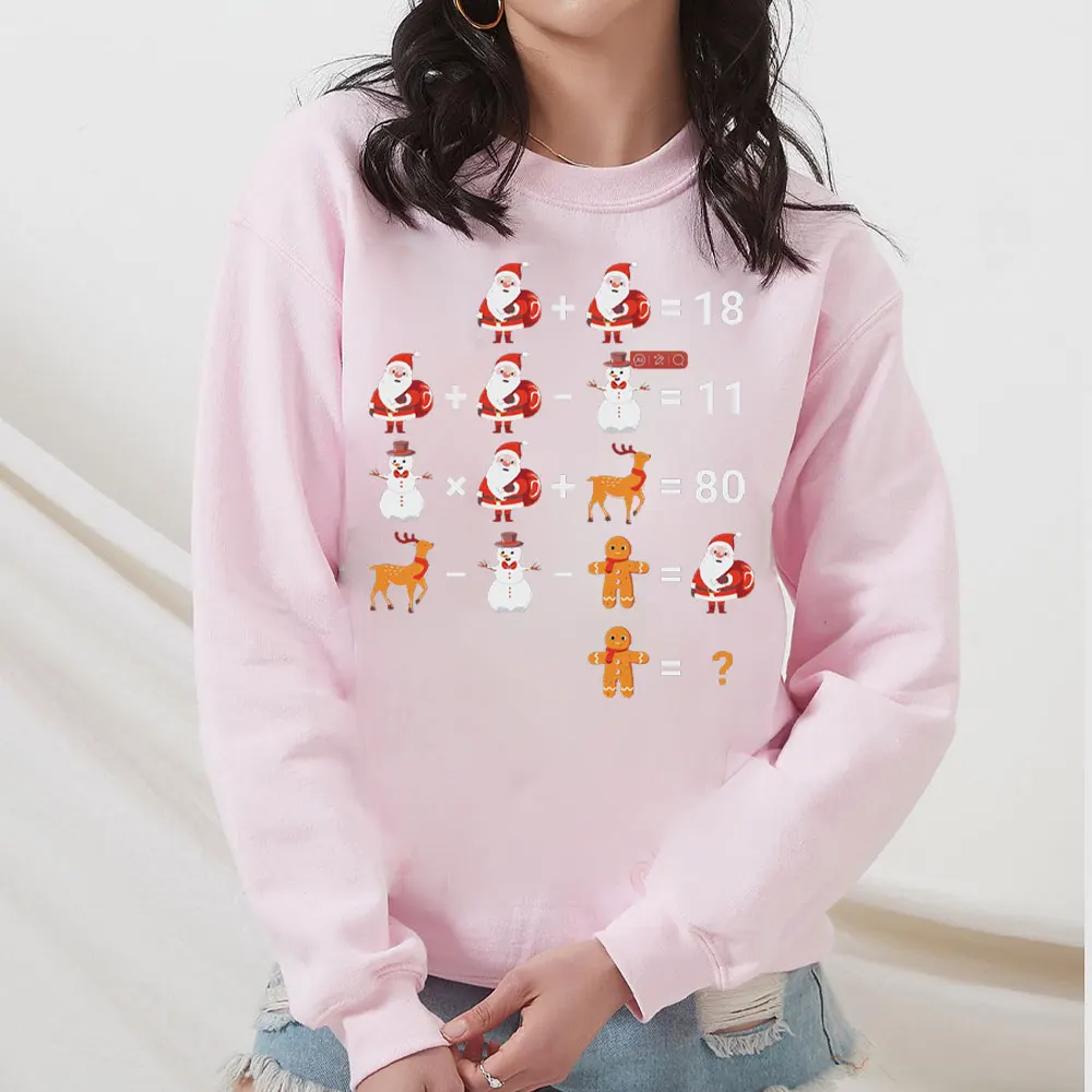 New in Hoodies & Sweatshirts  Merry Christmath Math Christmas Tree Xmas Mathematics Christmas Funny Winter Long Sleeve  Y2k Tops