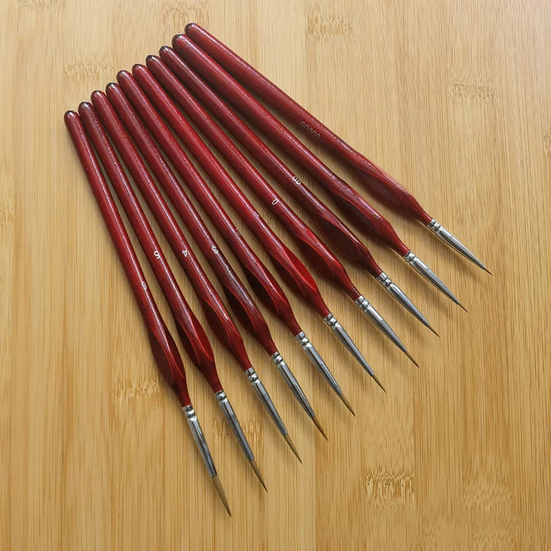 

10Pcs Paint Brush Set Professional Art Nail Painting Drawing Pen Fine Detail Paint Brush Hook Line Watercolor Oil Painting Brush