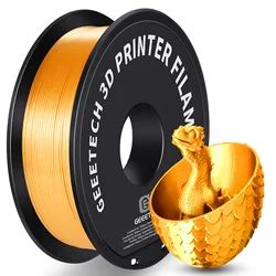 GEEETECH-filamento PLA de seda 3d, carrete de alambre para Material de impresora 3D, seguridad, envasado al vacío, color especial, sin burbujas, 1kg, 1,75mm