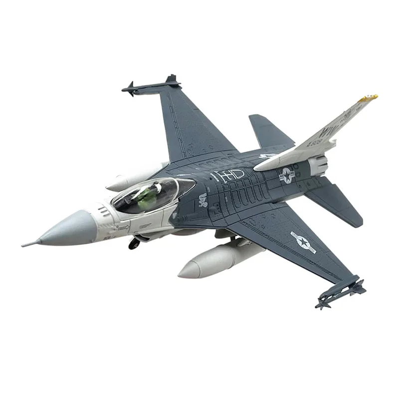 Diecast 1:100 Scale American F16C F16 F-16 Fighter Original Finished Alloy Airplane Model Simulation Static Collectible Toy Gift