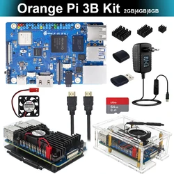 Оранжевый Pi 3B 2 ГБ 4 ГБ 8 ГБ ОЗУ DDR4 RK3566 WiFi и Bluetooth BLE SBC опционально Стандартный вентилятор Радиатор питания для OPI 3B