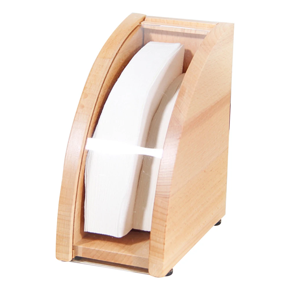 

Filter Paper Storage Box Coffee Filter Holder Wooden Acrylic Dustproof Rack Dispenser for Home Office Cafe