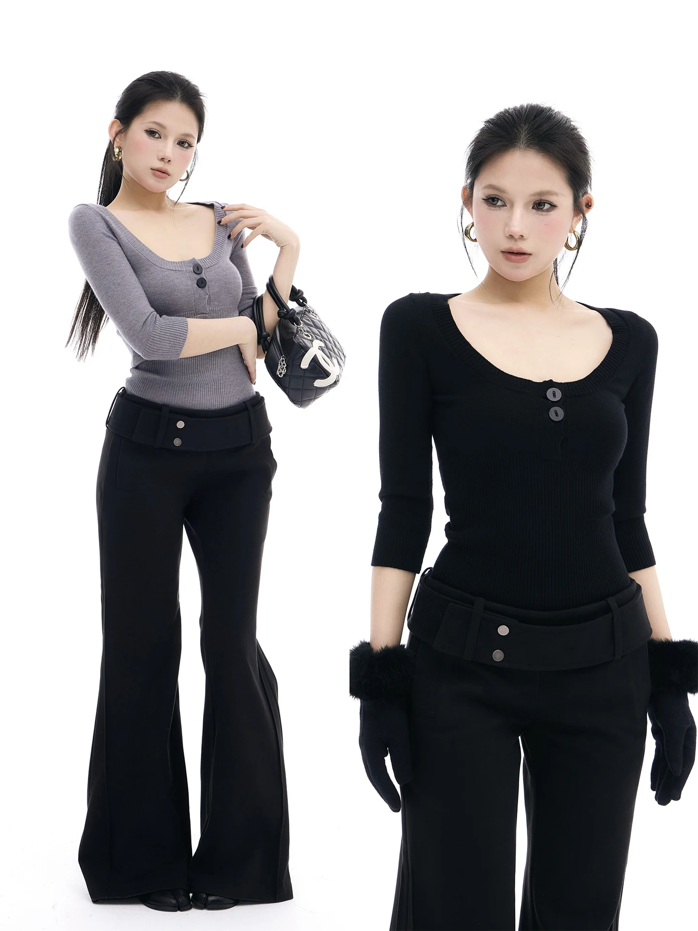 Slim Fit Knitted To…