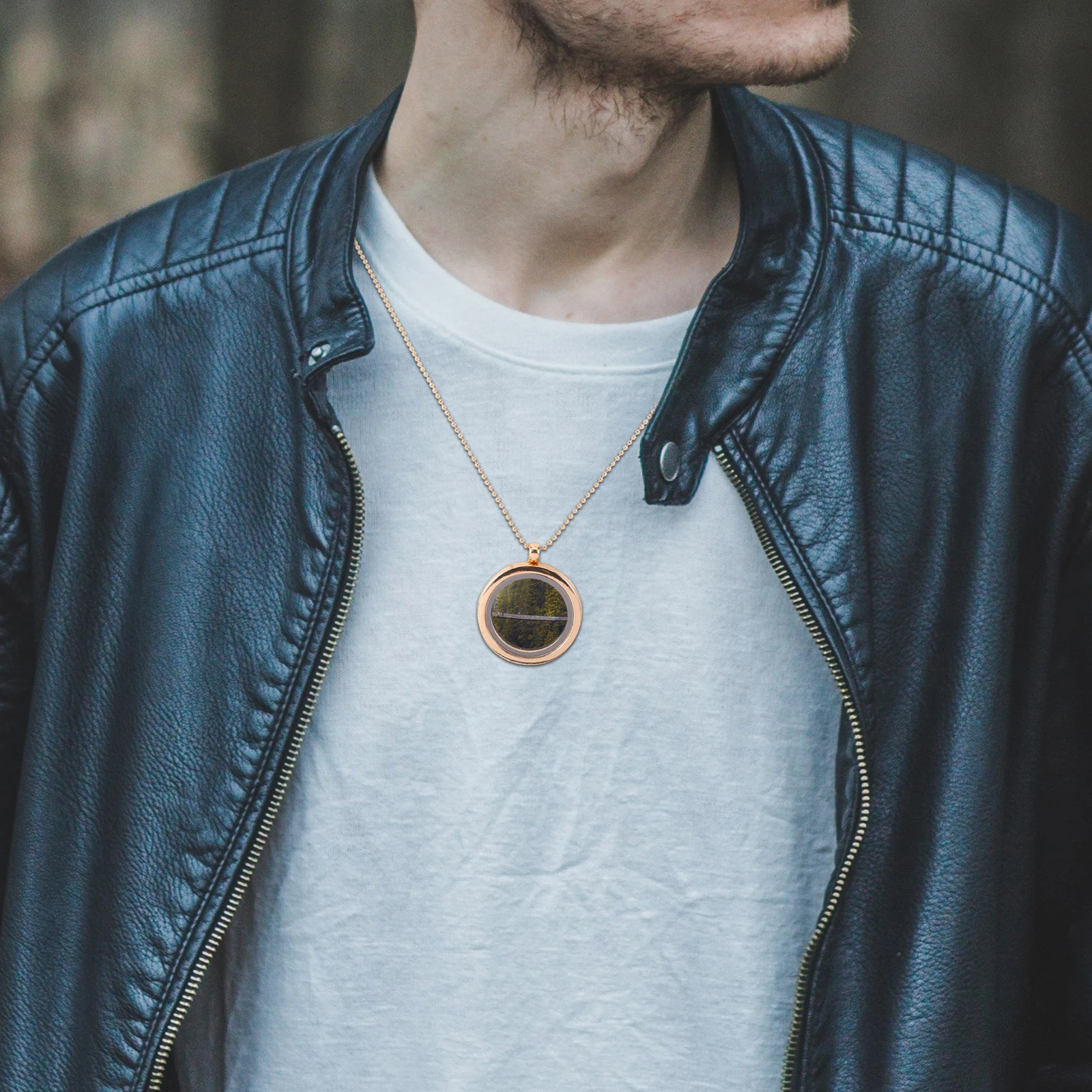 

Металлическая круглая фоторамка, поднос для подвески, простой нежный дизайн для ювелирных изделий, ожерелья, поднос для фоторамки