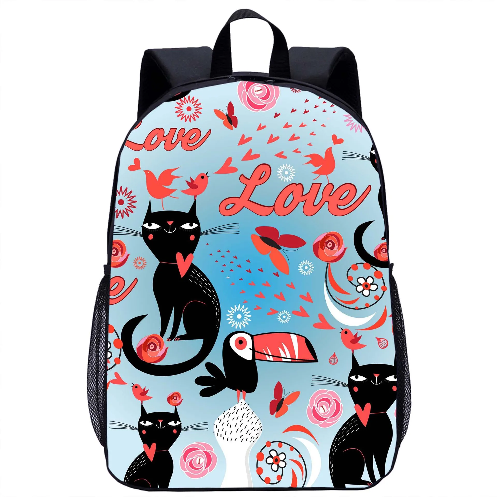 Cute Cartoon Cats Print Backpack for Kids Teens Adults Student School Bags Women Men Travel Backpack Laptop Rucksack Lightweight