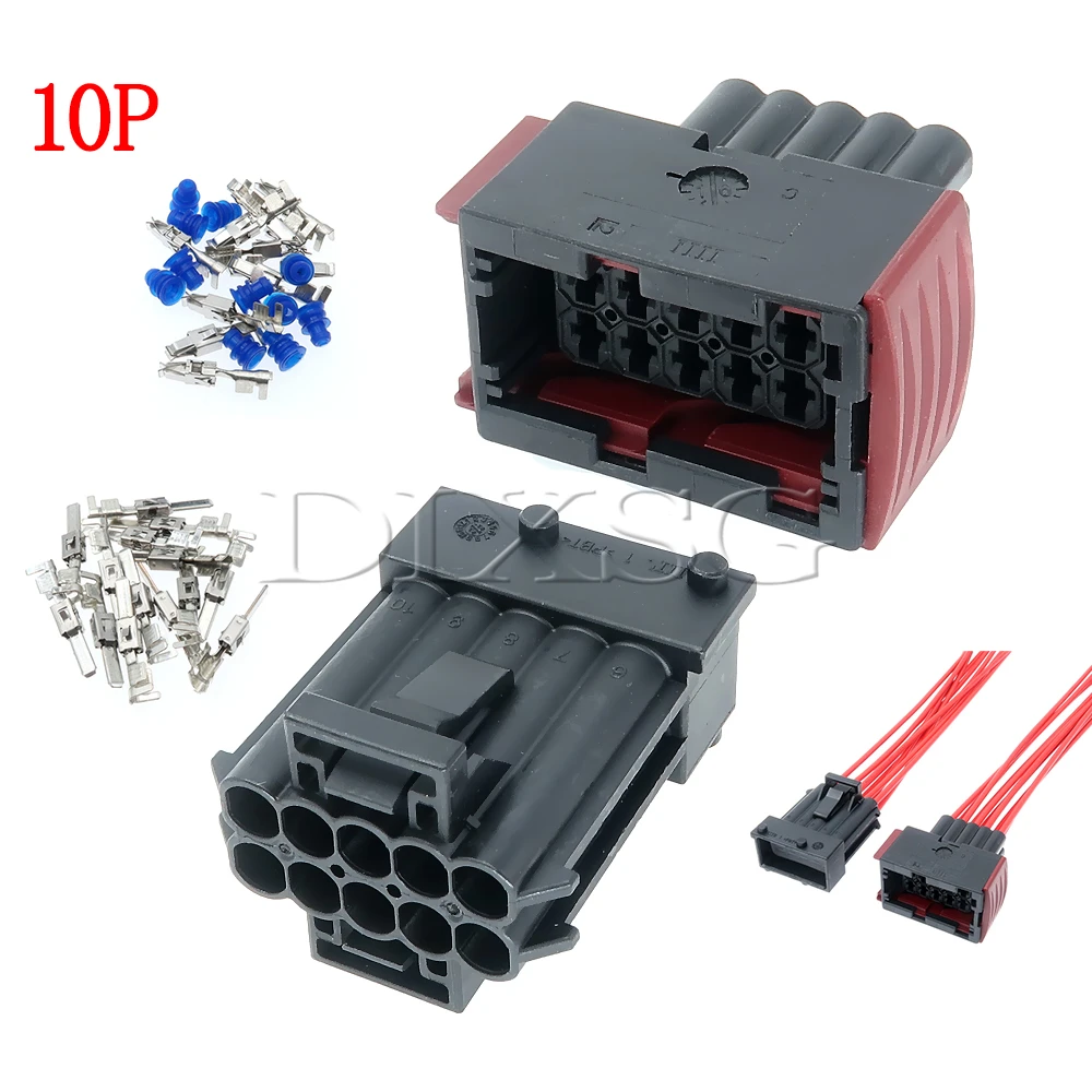 1 Set 10 Pin 1-962352-1 1-967240-1 1-965423-1 Car Headlamp Assembly Wire Harness Waterproof Plug Automobile Accessories