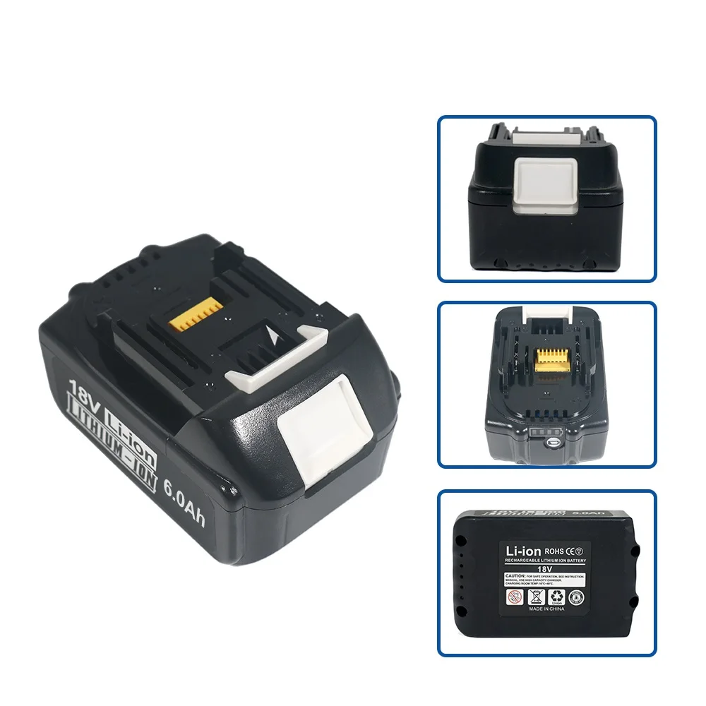 

Сменный инструмент 18 В, 5 Ач, 6 Ач, литиевая батарея 18650 для Makita BL1850 bl1830 bl1860 bl1850B, совместимая с аккумуляторной шлифовальной машиной 18 В