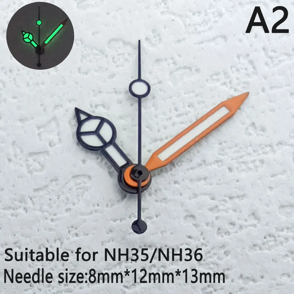 Watch luminous watch needle suitable for nh34 nh35 nh36 8215 movement watch accessories hour, minute, hand, second hand