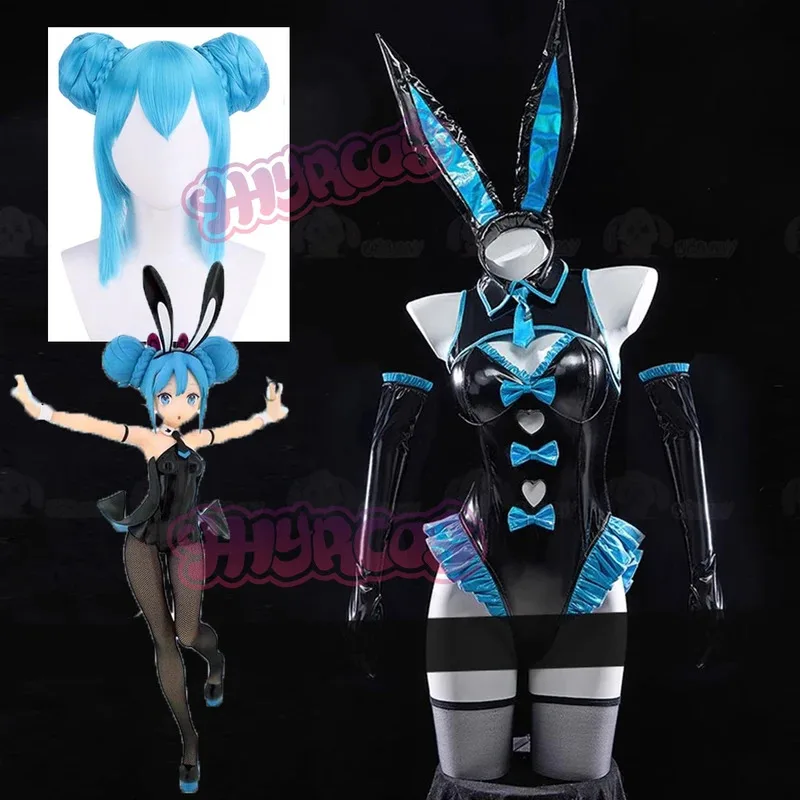 مثير هول فوفو Mikkuu تأثيري حلي شعر مستعار الأرنب الأسود أرنب مروحة أنيمي الزي حفلة الهالوماس الكبار النساء فتاة حذاء ob;8
