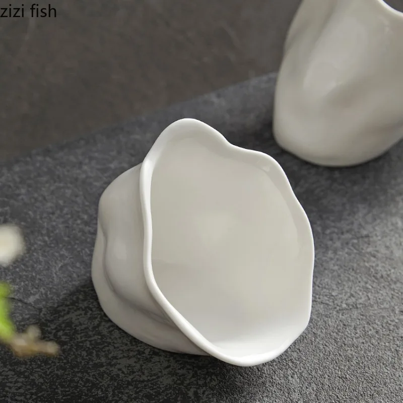 White Ceramic Bowl Dessert Bowls Dim Sum Dish Sauce Bowls Snack Plate Salad Bowl Dinner Plates Fruit Plate Sashimi Disc Cake Pan