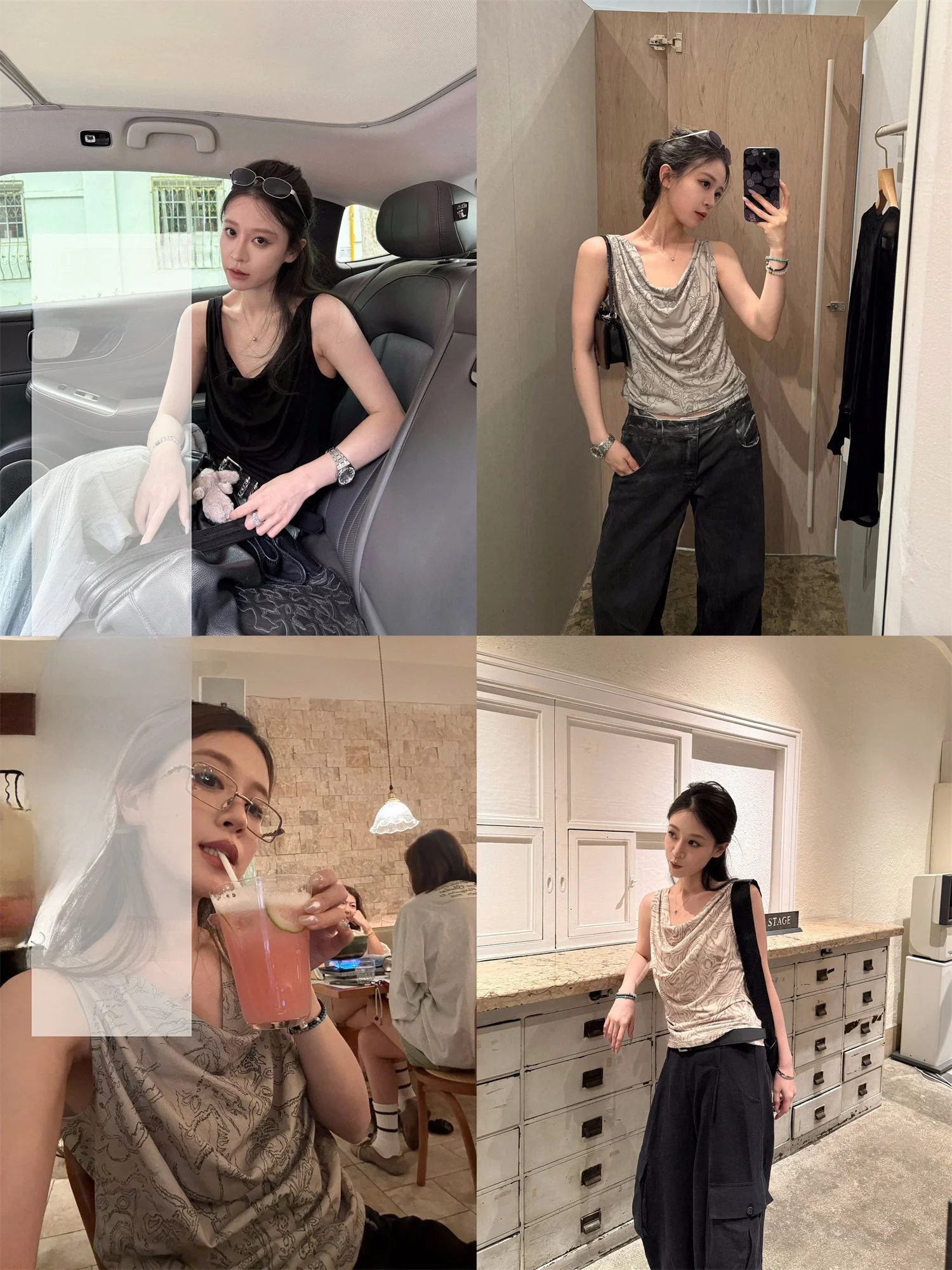 

Xzz Charming Floral Print Tee-Color Swing Ne Strap Women's Sexy Wide oulder Strap Svel Top Summer 2025