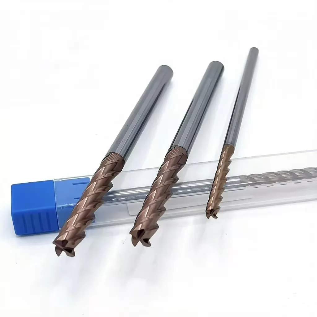 LIYU Lange Länge 75 mm 100 mm 120 mm 150 mm 200 mm 250 mm D6 Schaft 6 mm 4 mm Durchmesser 6 mm-12 mm Hartmetall-Schaftfräser – Detail 2