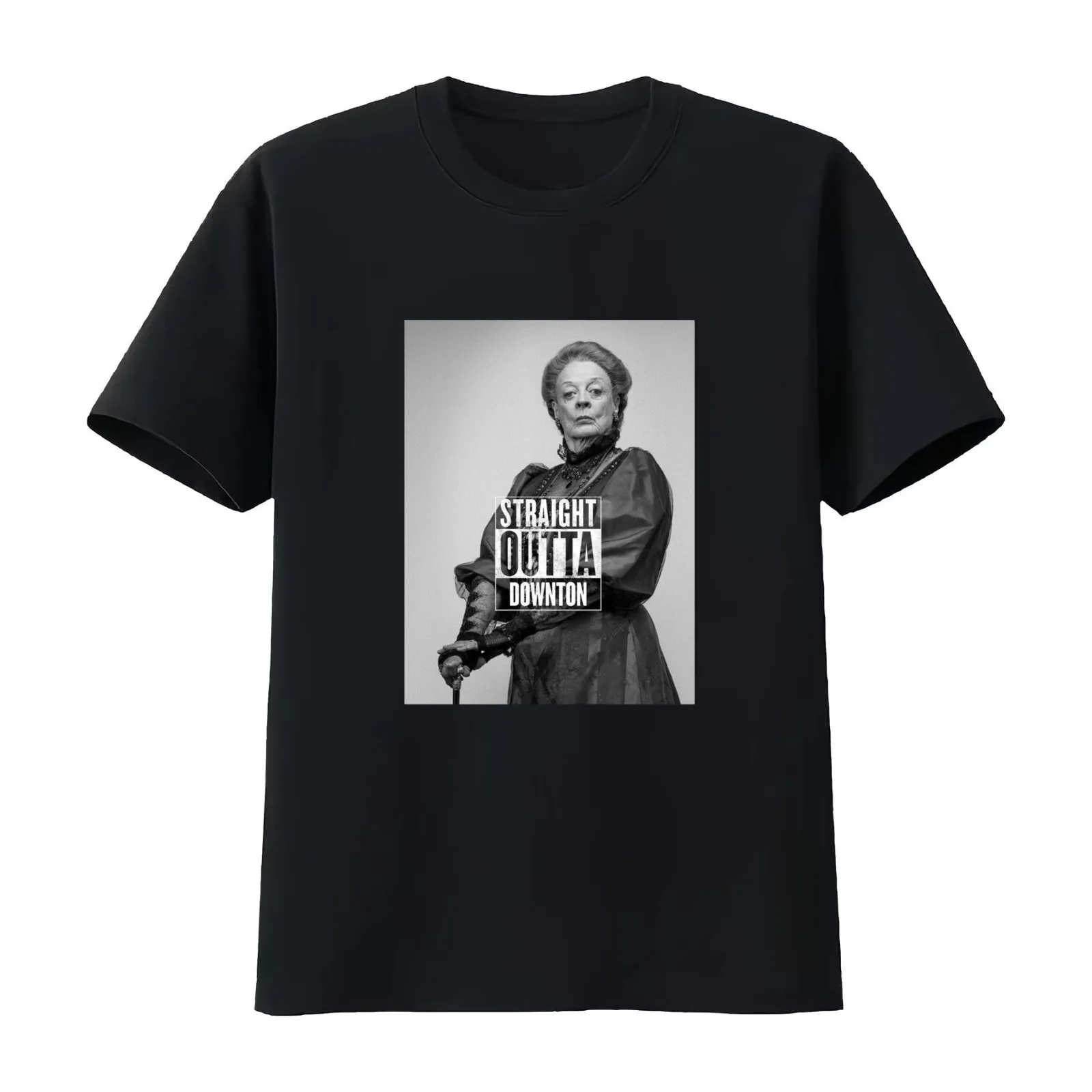 Straight Outta Downton T-Shirt Summer Casual Cotton Tee Oversized Streetwear Tops Vintage Graphic Print Unisex Men Women