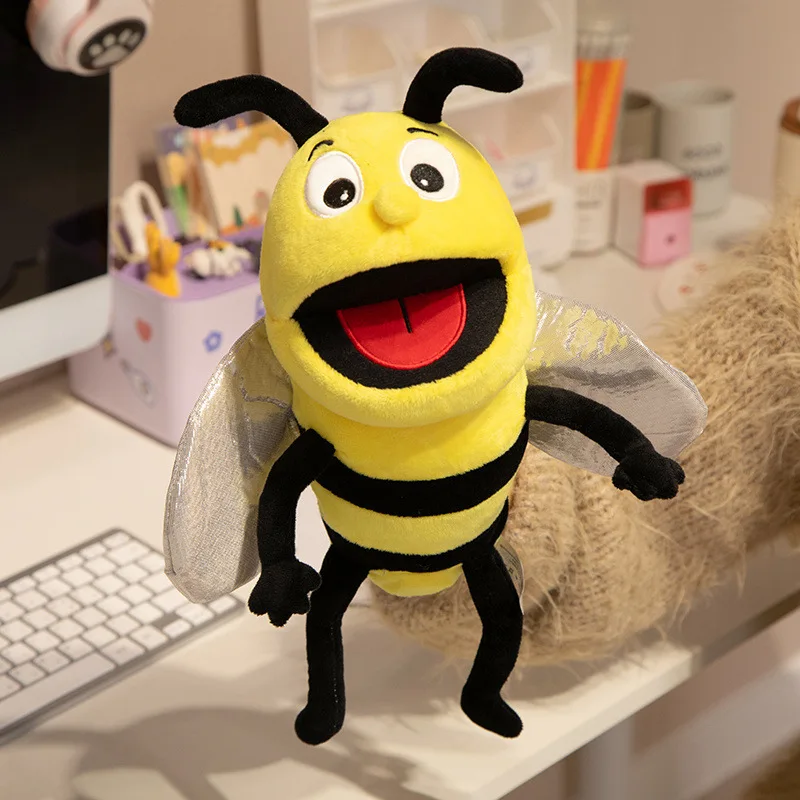 

Cartoon Hand Puppet Plush Toy Bee Mouse Can Move