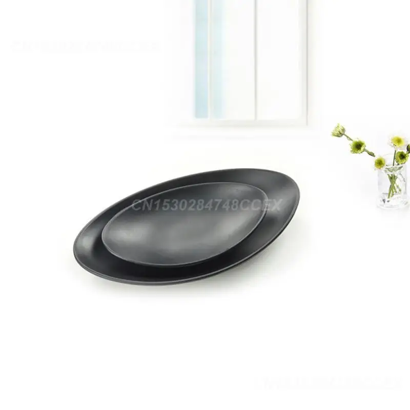 Advanced Flat Disk Oval Sturdy And Durable Sushi Plate Sashimi Plate Ice Tray Creative Restaurant Cutlery Tableware Senior