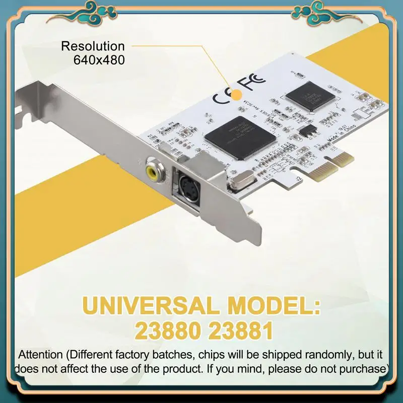 ABJG-4X PCIE Expansion Card PCIE To AV Surveillance HD 640X480 Resolution Video Capture Card Image Capture Card