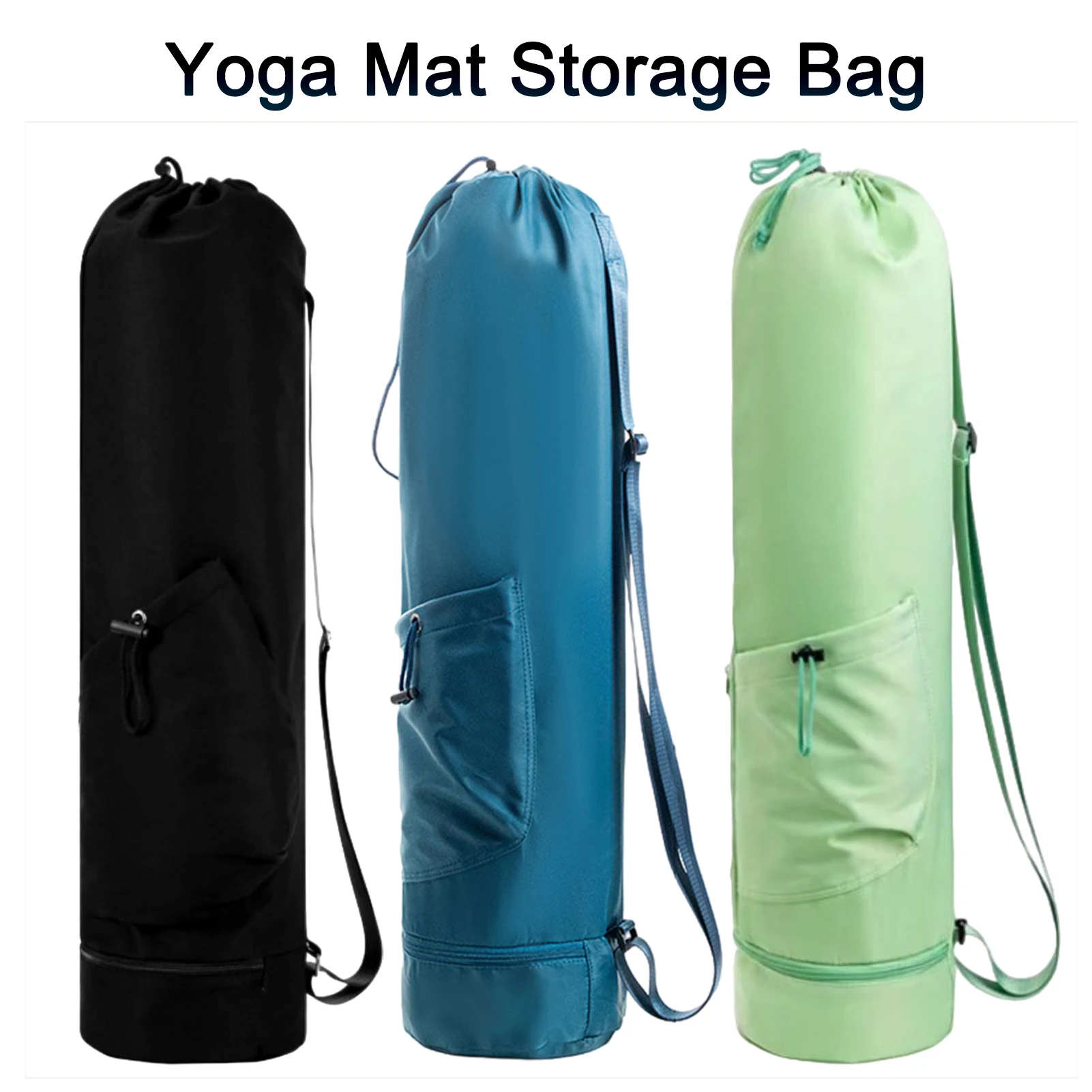 Yoga Mat Storage Bag Yoga Mat Storage Shoulder Bag With Drawstring Women Men Travel Gym Yoga Mat Bag With Easy Access Zipper For