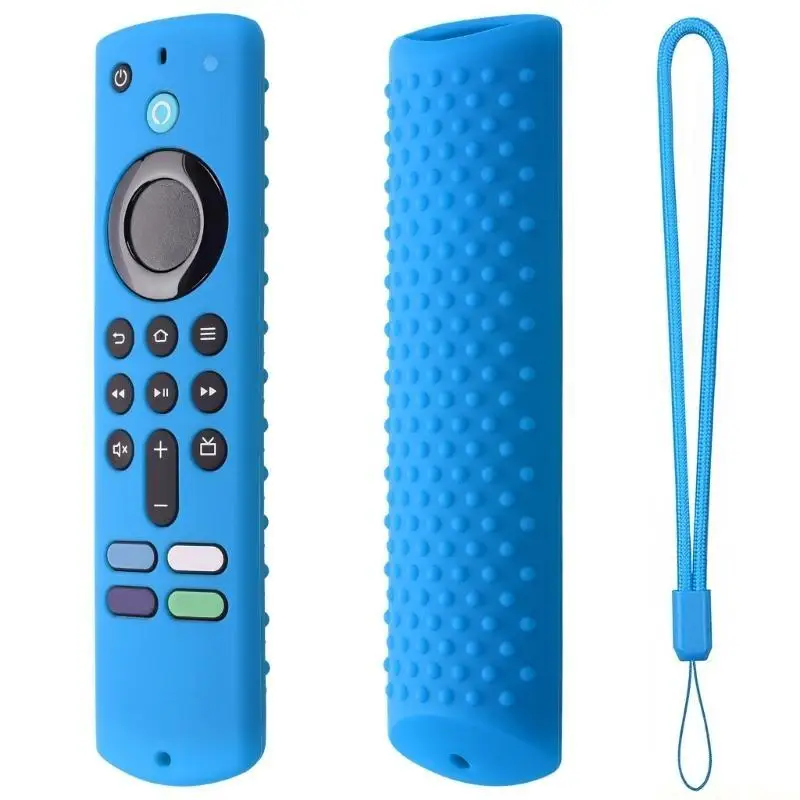 E56B Full Access Silicone Case Skin for Fire TVStick 4K 2023 Remote Case Washable Protects Buttons and Ports, Easy to Grip
