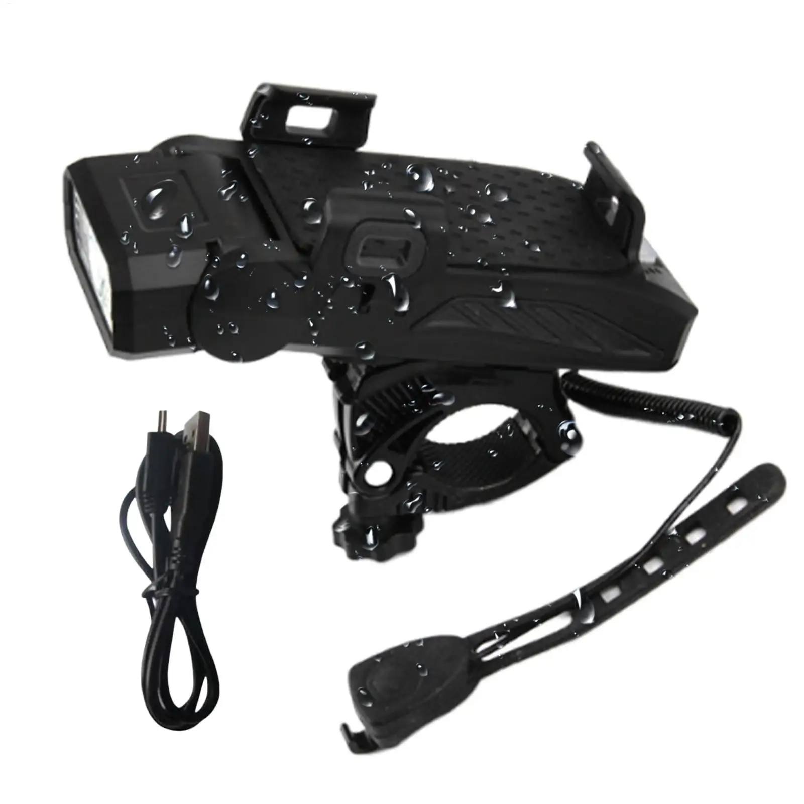 Phone Mount For Bike Shockproof Bike Front Light Phone Bracket High-brightness Riding LED Headlight For Outdoor Travel Camping