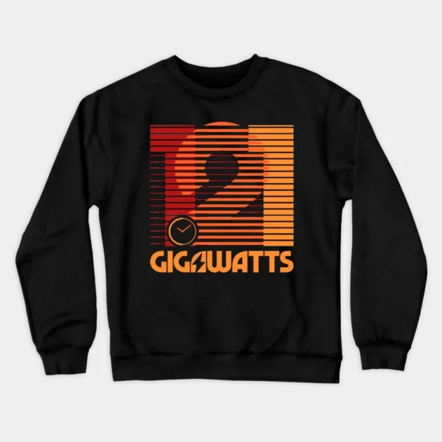 

Autumn and Winter Style Back To The Future Tribute Sweatshirt, "Gigawatts Iconic Energy" Graphic for A Trendy Look