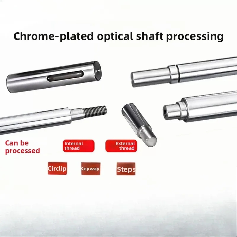 Linear Optical Axis Chrome Plated Rod 3-12/16/20/28/40 -100 Round Rod Guide 45 Steel Hard Axis Customized Machining