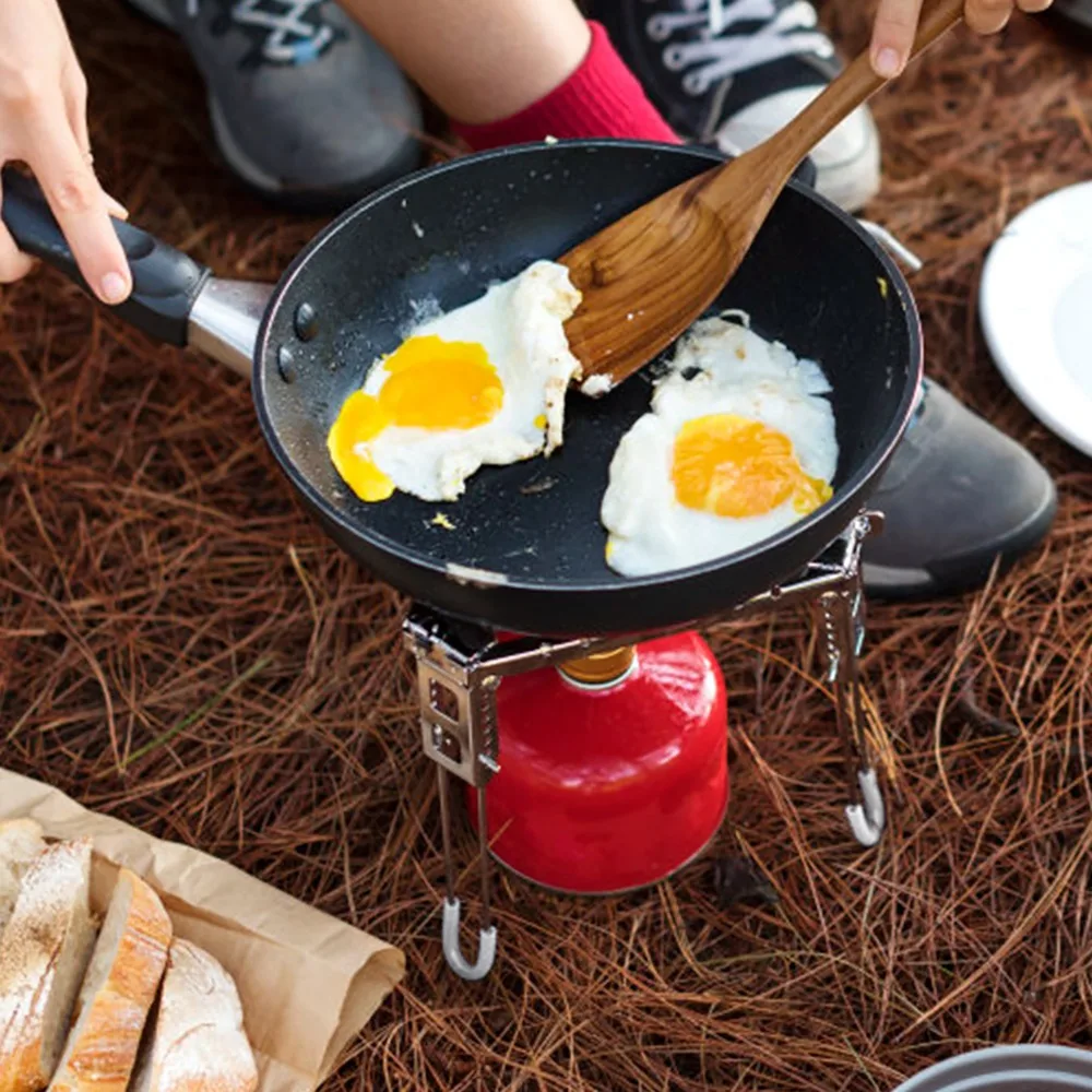 

Прочная складная подставка для газовой плиты из нержавеющей стали, портативная серебристая подставка для канистр, регулируемый держатель для посуды, для кемпинга на открытом воздухе