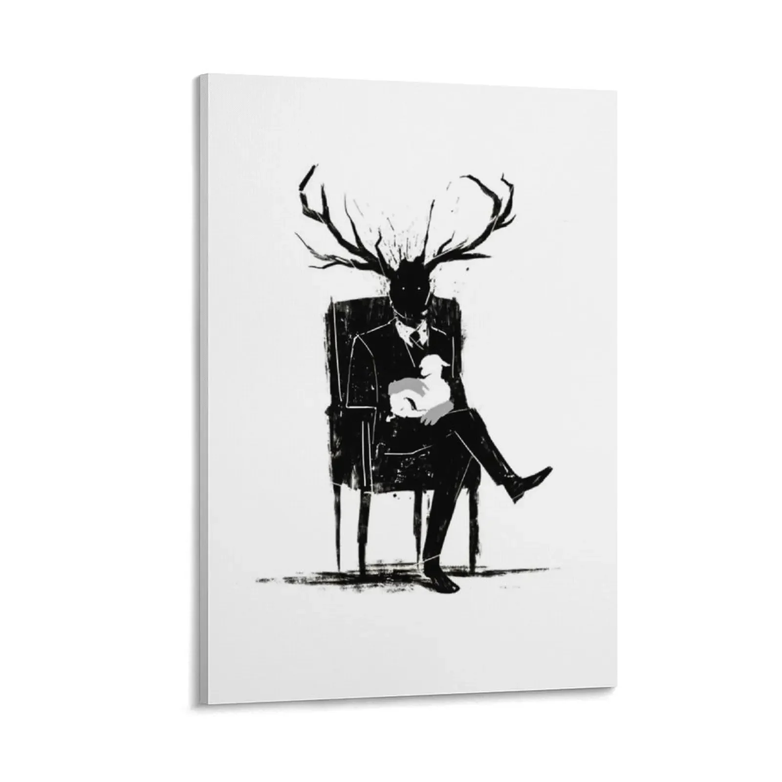 

Hannibal Lecter NBC Stag Antlers Lamb . Canvas Painting office decoration posters Wall posters pictures for wall