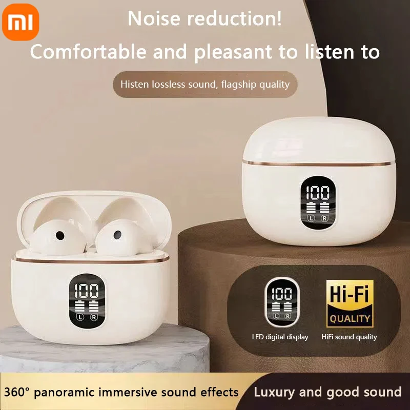 

Беспроводные наушники Xiaomi HIFI стереозвук ENC Bluetooth наушники с дисплеем мощности наушники для IPhone Samsung кабель гарнитуры новый