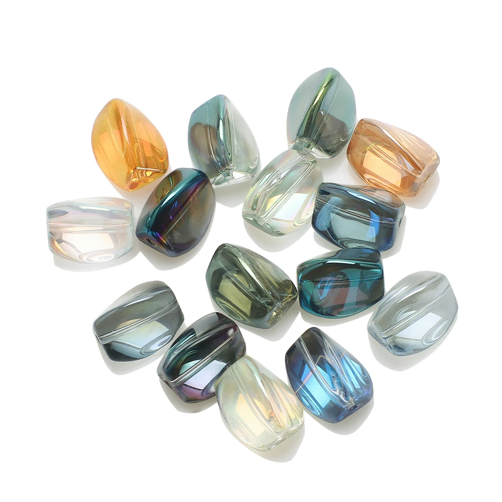 20Pcs 10x12mm Irregular Twist Crystal Glass Beads for Jewelry Making Bracelet DIY Handmade Necklace Beaded Accessories Supplies