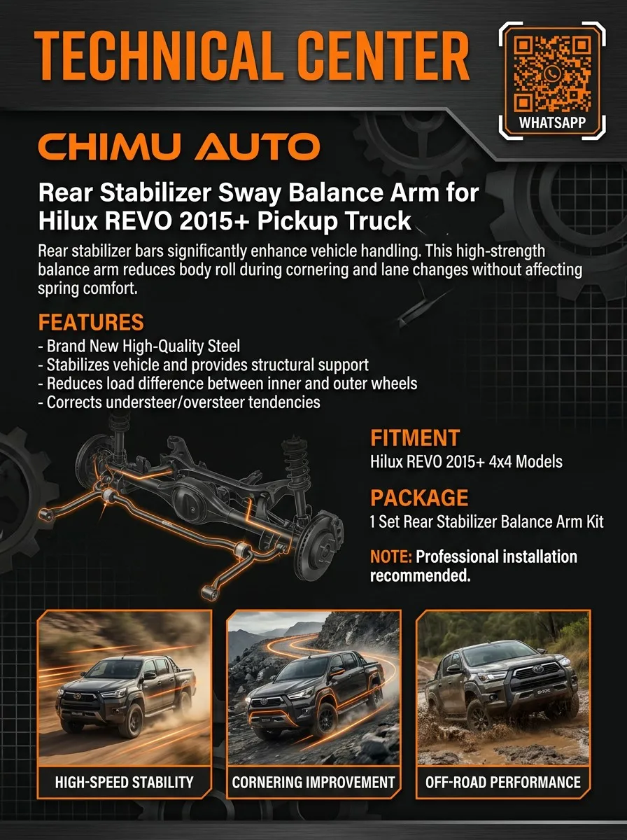 【CHIMU HOME】 Rear Stabilizer Sway Balance Arm Kit for Hilux REVO 2015+ Performance Upgrade