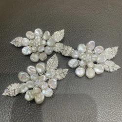 natural fresh water pearl flower brooch pins 925 sterling silver with cubic zircon romantic baroque keshi pearl luxury jewelry