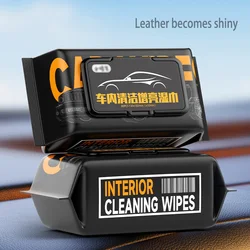 1Pc Car Interior Cleaning Wipes Multi-functional For Dashboard Seat Leather Console Carpet Disposable Clean Car Washing Towel