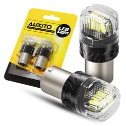 2Pcs AUXITO 1156 P21W Ba15s LED DRL White 6500K Canbus No Error Parking Position Lights Bulb for Audi A8 Skoda Car Reverse Lamp