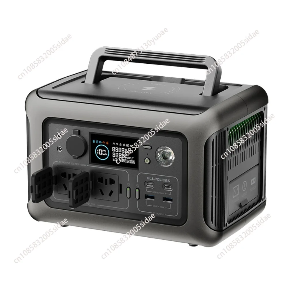 299Wh 600W Portable Power Station R600, LiFePO4 Battery Backup with UPS Function, 1 Hour to Full 400W Input, MPPT