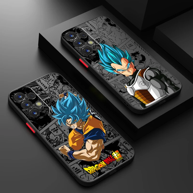 Trend D-Dragon Ball Saiyan Frosted Translucent For Samsung A53 A52 A33 A32 A51 A71 A21S A13 A73 A50 A22 A12 5G Back Phone Case