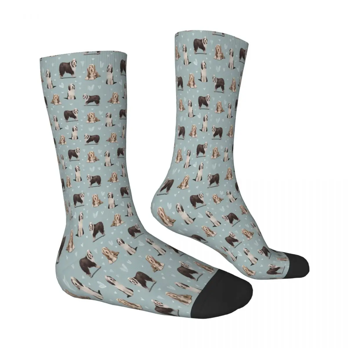 The Bearded Collie Dog Socks Male Mens Women Winter Stockings Hip Hop