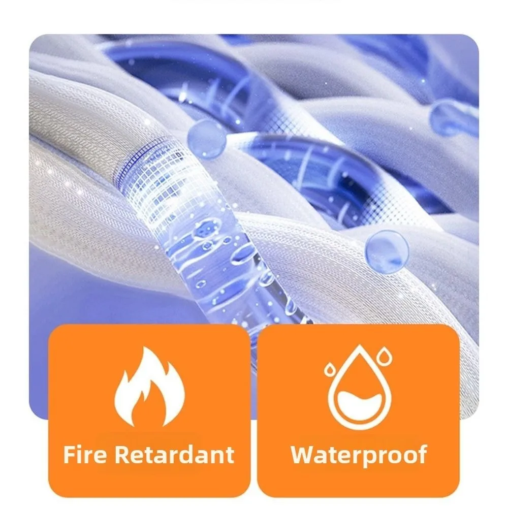 Waterproof Fireproof Document Bag Multi-Layer Zipper Closure Travel File Handbag Comfortable Handle Password Lock