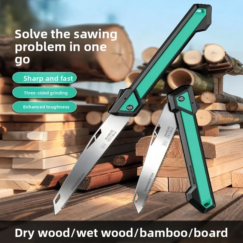 Folding Hand Pruning Saw High Speed Manganese Steel Wood Saw for Garden Outdoor Camping Tree Cutting Household Small Portable